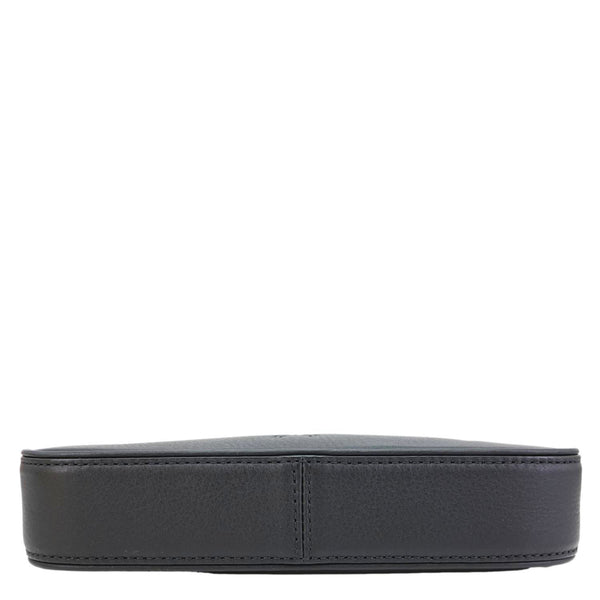 MCM Aren Embossed Maxi Monogram Leather Chain Crossbody Bag Black