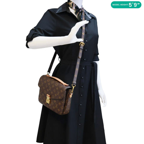 LOUIS VUITTON Metis Pochette Monogram Canvas Crossbody Bag Brown