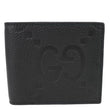 GUCCI GG Calfskin Jumbo GG Embossed Leather Bifold Wallet Black 736475