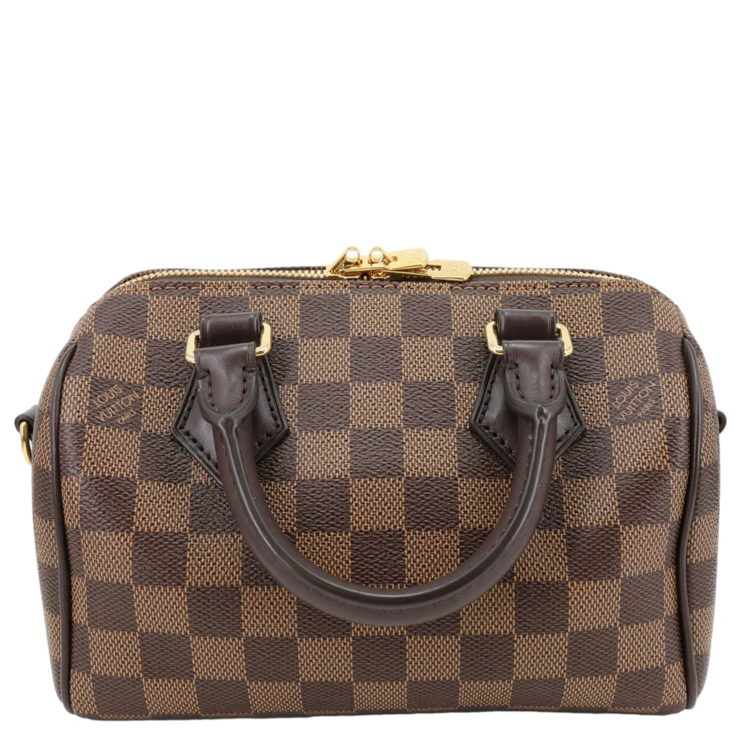 LOUIS VUITTON Speedy 20 Bandouliere Damier Ebene Shoulder Bag Brown
