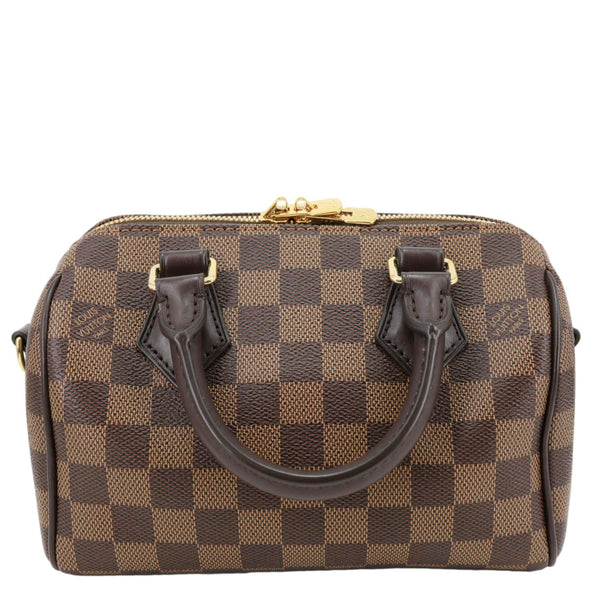 LOUIS VUITTON Speedy 20 Bandouliere Damier Ebene Shoulder Bag Brown