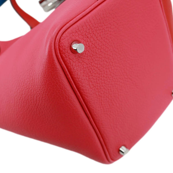 HERMES Picotin Lock 18 Taurillon Clemence Leather Satchel Bag Pink
