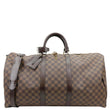 LOUIS VUITTON Keepall Bandouliere 55 Damier Ebene Travel Bag Brown