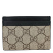 GUCCI GG Supreme Canvas Card Holder Beige 233166