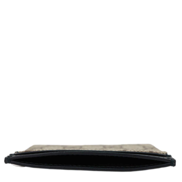 GUCCI GG Supreme Canvas Card Holder Beige 233166