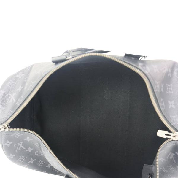 LOUIS VUITTON Keepall 45 Bandouliere Monogram Eclipse Travel Bag Black