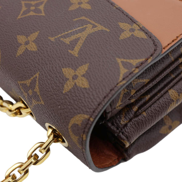 LOUIS VUITTON Marceau Monogram Canvas Chain Shoulder Bag Caramel