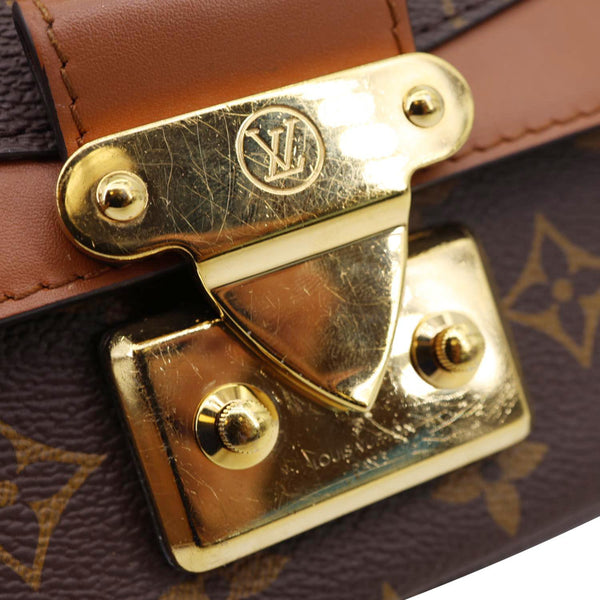 LOUIS VUITTON Marceau Monogram Canvas Chain Shoulder Bag Caramel