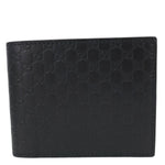 GUCCI Microguccissima Bifold Leather Wallet Black 260987