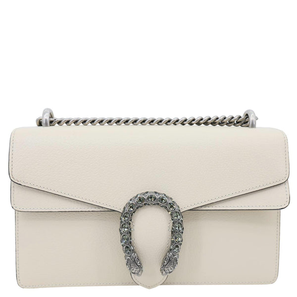 GUCCI Dionysus Small Leather Shoulder Bag Off White 400249