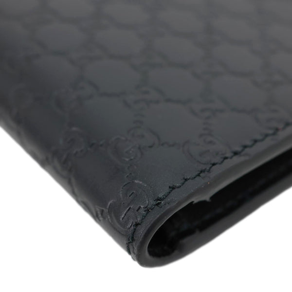 GUCCI Microguccissima Bifold Leather Wallet Black 260987