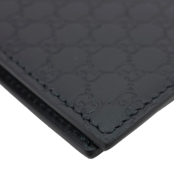 GUCCI Microguccissima Bifold Leather Wallet Black 260987