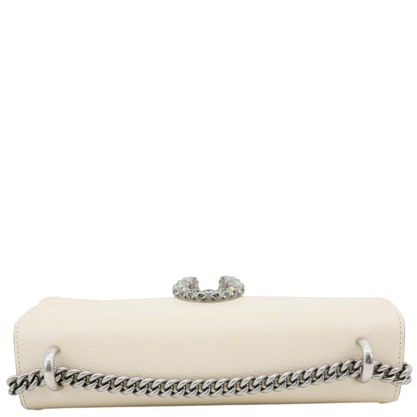 GUCCI Dionysus Small Leather Shoulder Bag Off White 400249