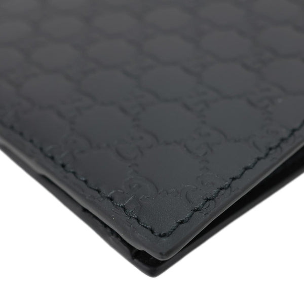 GUCCI Microguccissima Bifold Leather Wallet Black 260987