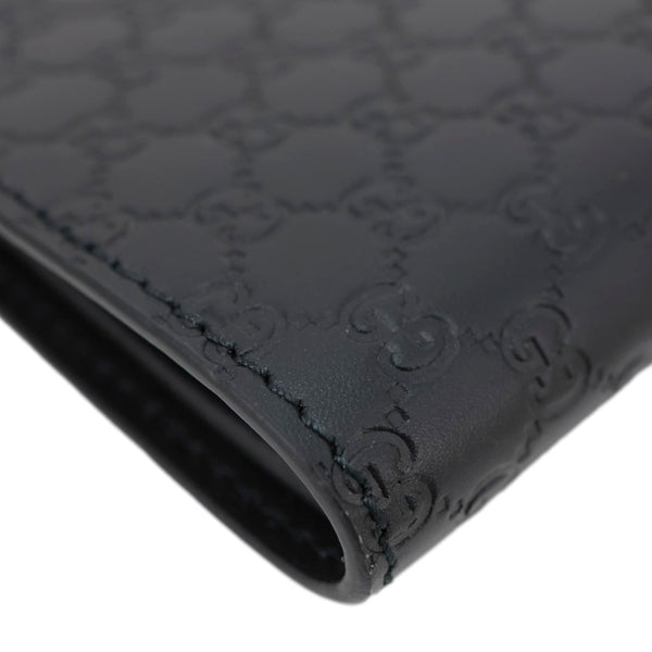 GUCCI Microguccissima Bifold Leather Wallet Black 260987