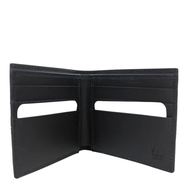 GUCCI Microguccissima Bifold Leather Wallet Black 260987