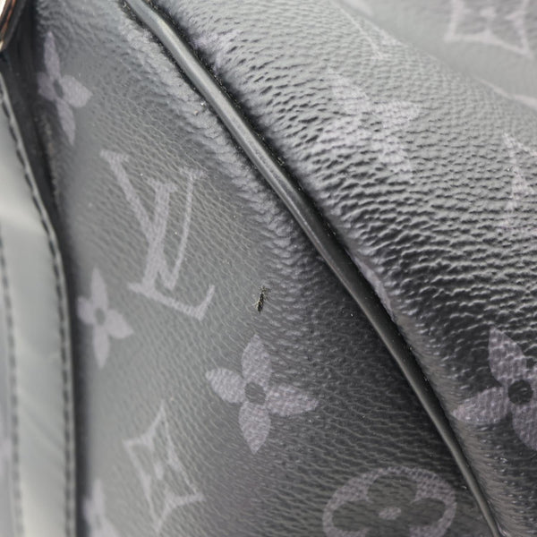 LOUIS VUITTON Keepall 45 Bandouliere Monogram Eclipse Travel Bag Black