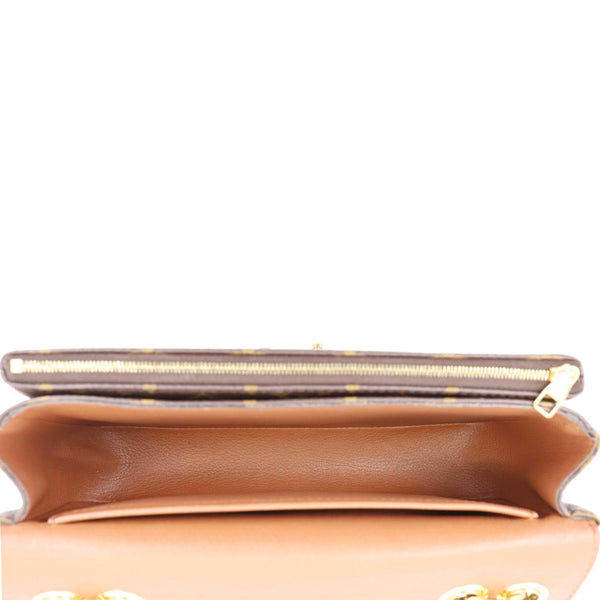 LOUIS VUITTON Marceau Monogram Canvas Chain Shoulder Bag Caramel