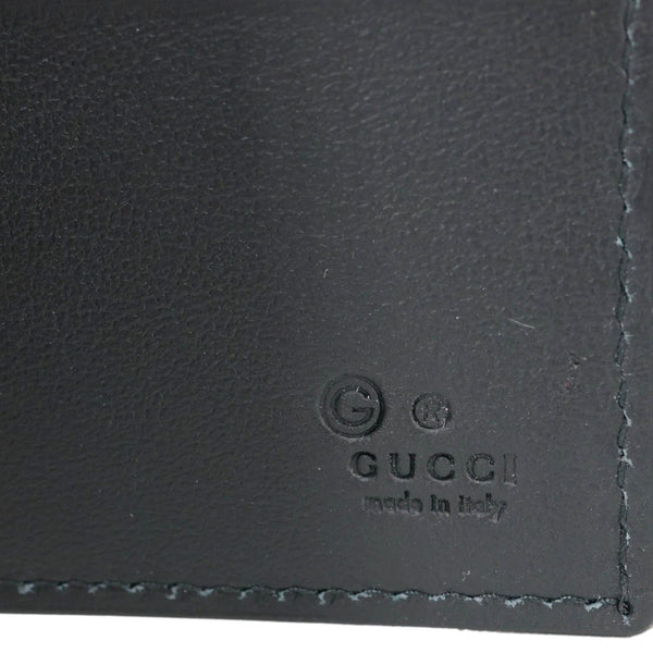 GUCCI Microguccissima Bifold Leather Wallet Black 260987