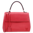 LOUIS VUITTON Cluny MM Epi Leather Top Handle Crossbody Bag Red