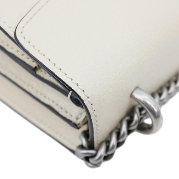 GUCCI Dionysus Small Leather Shoulder Bag Off White 400249