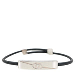 GUCCI Tag Pelle Nera Bracelet Black 774464