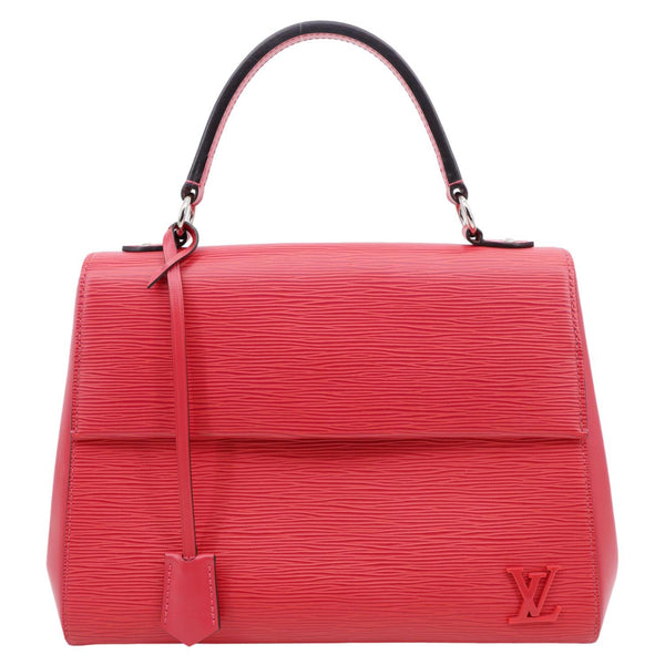LOUIS VUITTON Cluny MM Epi Leather Top Handle Crossbody Bag Red