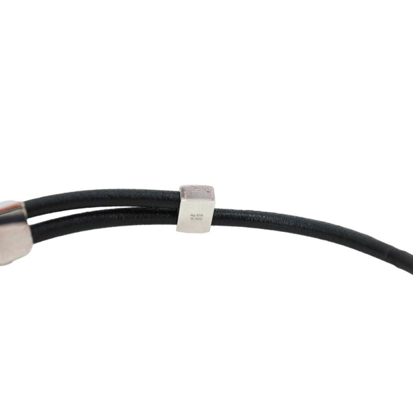GUCCI Tag Pelle Nera Bracelet Black 774464