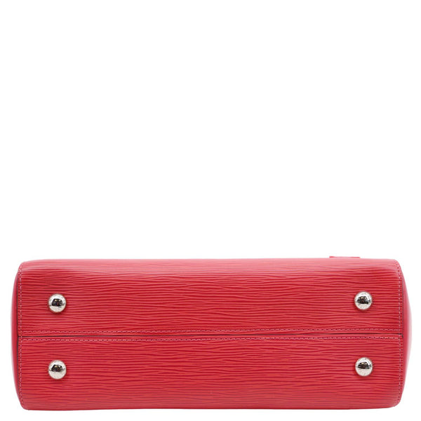 LOUIS VUITTON Cluny MM Epi Leather Top Handle Crossbody Bag Red