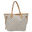LOUIS VUITTON Neverfull MM Damier Azur Tote Shoulder Bag Rose Ballerine