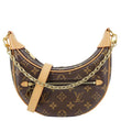 LOUIS VUITTON Loop Monogram Canvas Hobo Bag Brown