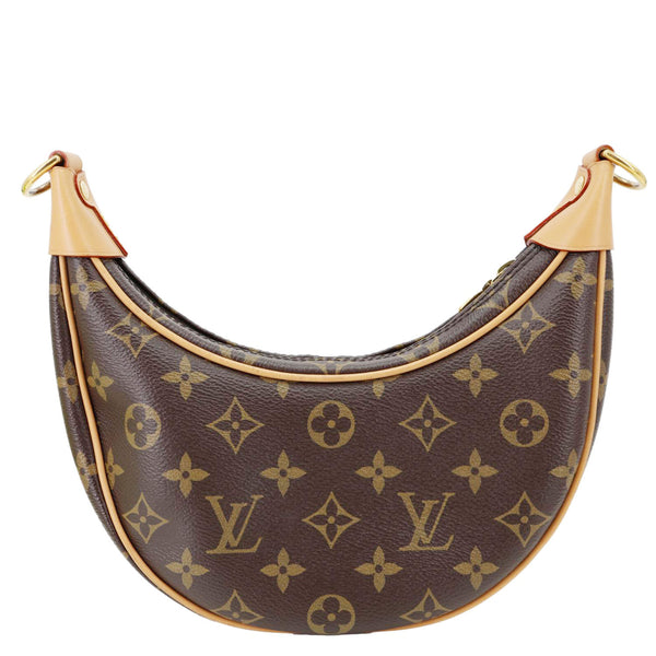 LOUIS VUITTON Loop Monogram Canvas Hobo Bag Brown