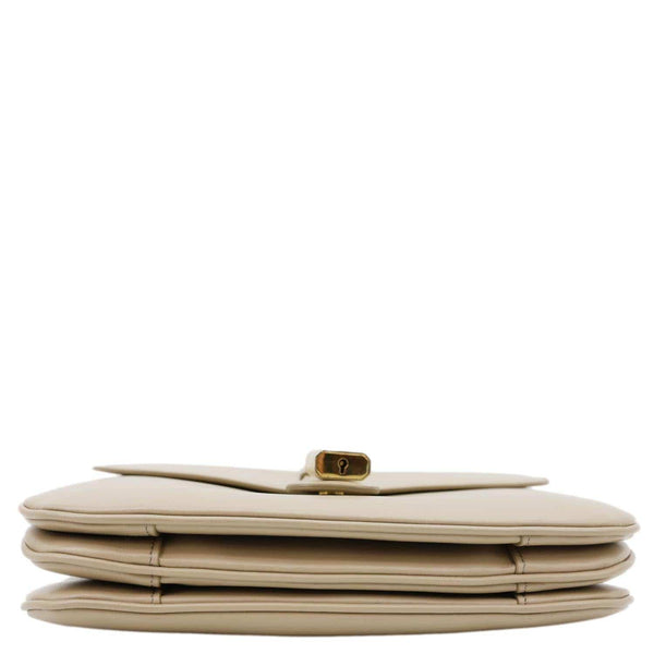 CELINE Tabou Medium Smooth Calfskin Leather Shoulder Bag Beige