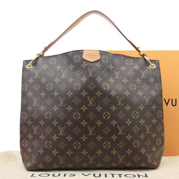 LOUIS VUITTON Graceful MM Monogram Canvas Shoulder Bag Brown