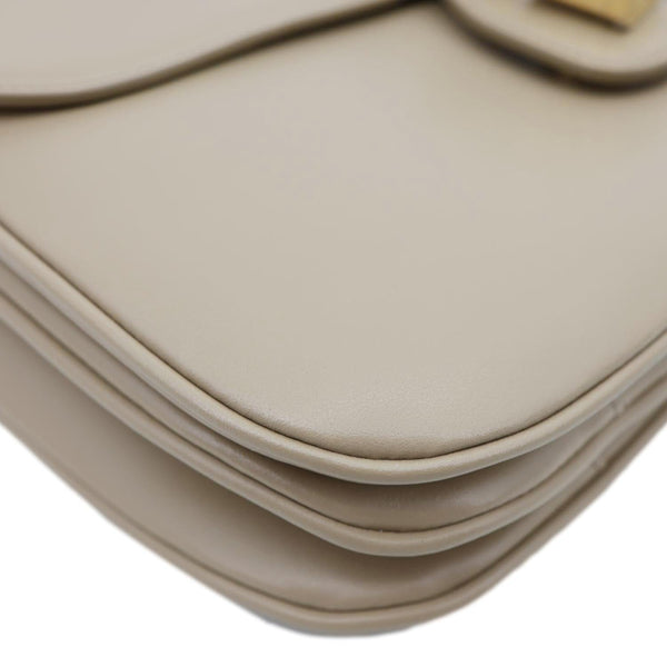 CELINE Tabou Medium Smooth Calfskin Leather Shoulder Bag Beige