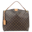 LOUIS VUITTON Graceful MM Monogram Canvas Shoulder Bag Brown