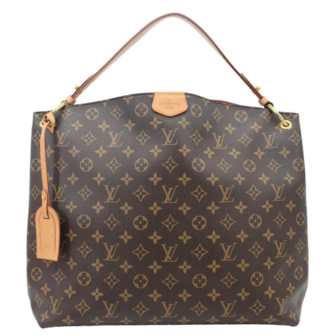 LOUIS VUITTON Graceful MM Monogram Canvas Shoulder Bag Brown