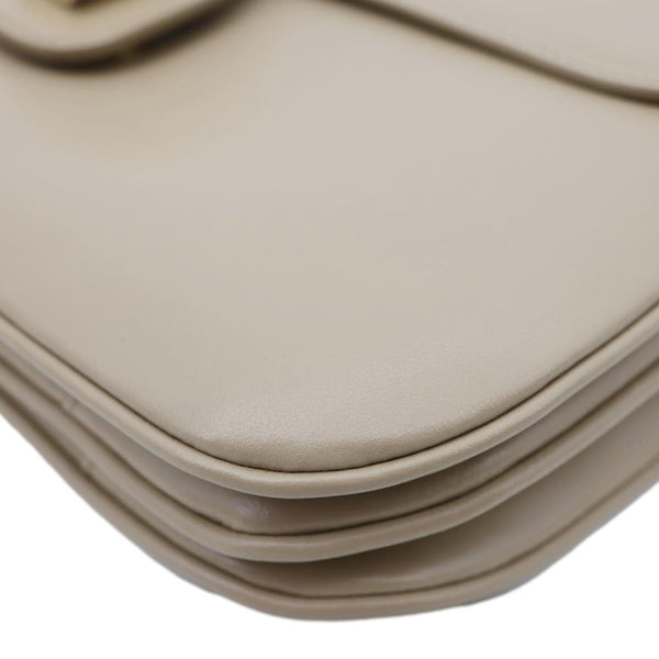 CELINE Tabou Medium Smooth Calfskin Leather Shoulder Bag Beige