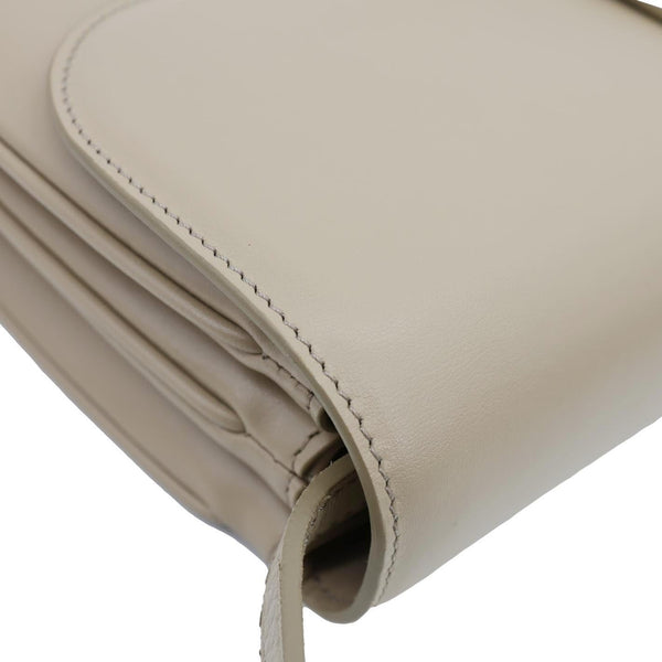 CELINE Tabou Medium Smooth Calfskin Leather Shoulder Bag Beige