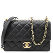 CHANEL Chic Pearls Flap Small Quilted Leather Shoulder Bag Black
