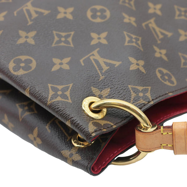 LOUIS VUITTON Graceful MM Monogram Canvas Shoulder Bag Brown