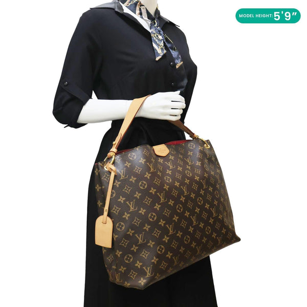 LOUIS VUITTON Graceful MM Monogram Canvas Shoulder Bag Brown