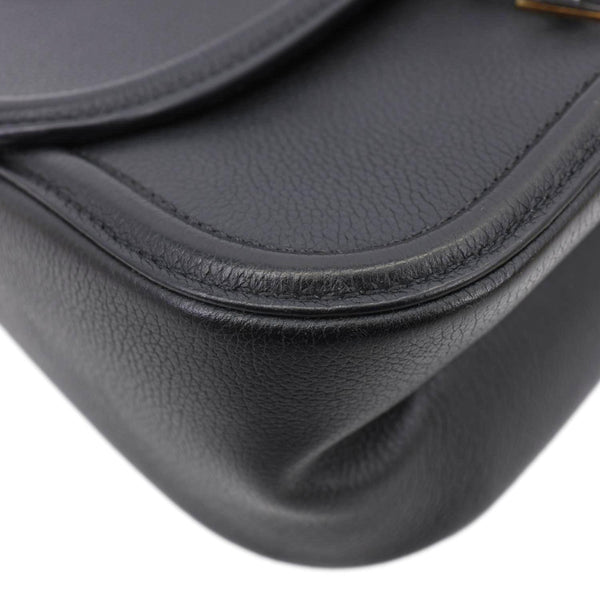 LOUIS VUITTON Chain It Leather Crossbody Bag Black