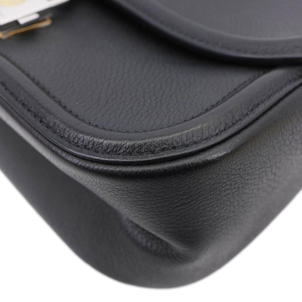 LOUIS VUITTON Chain It Leather Crossbody Bag Black