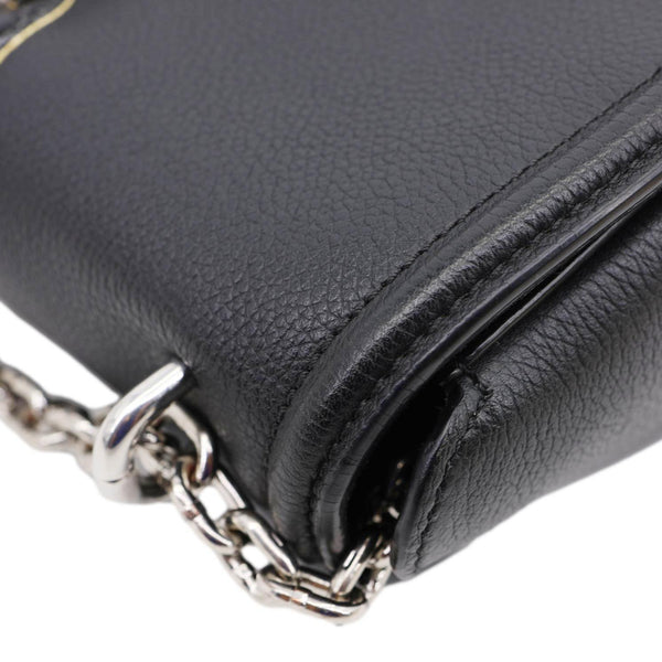 LOUIS VUITTON Chain It Leather Crossbody Bag Black