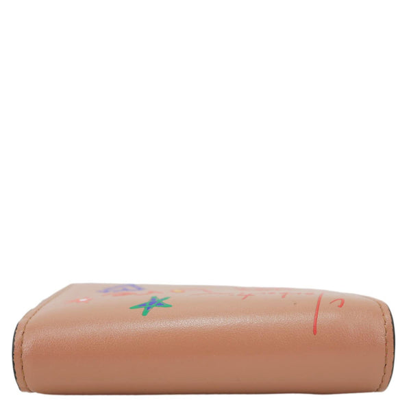 CHRISTIAN LOUBOUTIN Loubigaga Mini Graffiti Leather Wallet Pink
