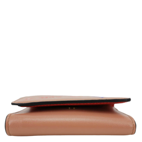 CHRISTIAN LOUBOUTIN Loubigaga Mini Graffiti Leather Wallet Pink