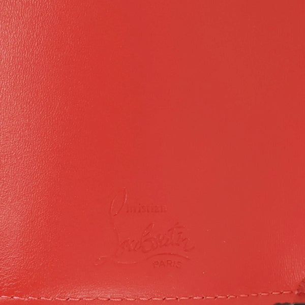 CHRISTIAN LOUBOUTIN Loubigaga Mini Graffiti Leather Wallet Pink