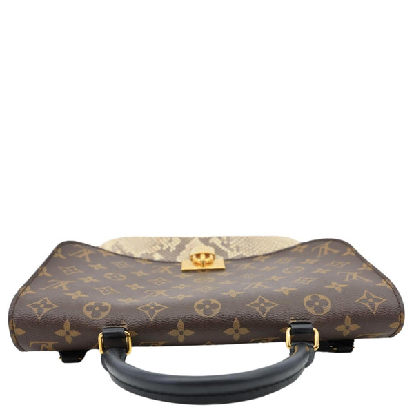 LOUIS VUITTON Marignan Python Monogram Canvas Shoulder Bag Brown