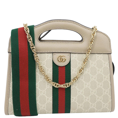 GUCCI Ophidia Small GG Supreme Canvas Shoulder Tote Bag Beige 693724